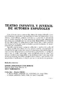 Portada:Boletín Iberoamericano de Teatro para la Infancia y la Juventud, núm. 50 (enero-abril 1991). Teatro infantil y juvenil de autores españoles