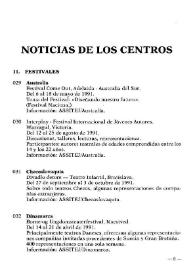 Portada:Boletín Iberoamericano de Teatro para la Infancia y la Juventud, núm. 51 (mayo-agosto 1991). Noticias de los centros