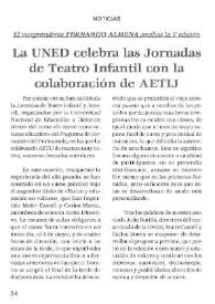 Portada:La UNED celebra las Jornadas de Teatro Infantil con la colaboración de AETIJ / Fernando Almena