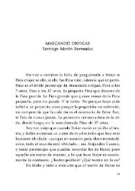Portada:Mascando ortigas / Santiago Martín Bermudez