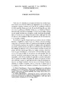 Portada:Benito Pérez Galdós y la crítica norteamericana / por Enrique Ruiz-Fornells