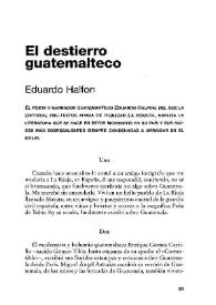 Portada:El destierro guatemalteco / Eduardo Halfon