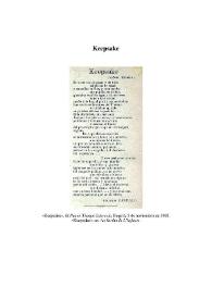 Portada:Cuatro poemas traducidos por Eduardo Castillo / transcripción de Gustavo Adolfo Bedoya