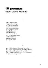 Portada:10 poemas / Isabel García Mellado