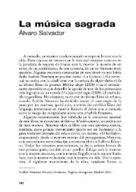 Portada:La música sagrada / Álvaro Salvador