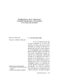 Portada:Coherencia en el derecho: conservadurismo y fidelidad a la base de reglas / Juliano S.A. Maranhão; traducción de Pablo Ariel Rapetti