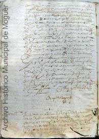 Portada:Donación de bienes a Felipe Godínez. Moguer, 1613, agosto, 27