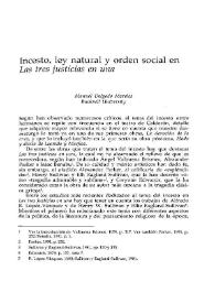 Portada:Incesto, ley natural y orden social en "Las tres justicias en una" / Manuel Delgado Morales