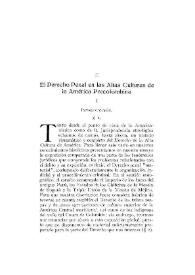 Portada:El Derecho Penal en las Altas Culturas de la América Precolombina / Hermann Trimborn