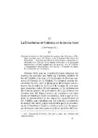 Portada:La Enseñanza en Valencia en la época foral [IV-VII] [II] [Continuación] / José Sanchís y Sivera