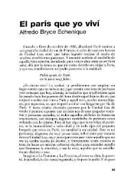 Portada:El París que yo viví / Alfredo Bryce Echenique