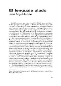 Portada:El lenguaje alado / Juan Ángel Juristo