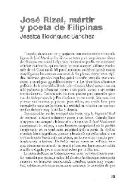 Portada:José Rizal, mártir y poeta de Filipinas / Jessica Rodríguez Sánchez