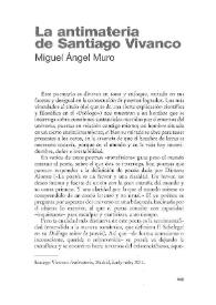 Portada:La antimateria de Santiago Vivanco / Miguel Ángel Muro