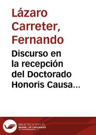 Portada:Discurso en la recepción del Doctorado Honoris Causa por la Universidad de La Coruña (1997)