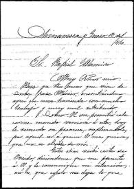 Portada:Carta de Aquilino Méndez a Rafael Altamira. Chinameca, 17 de enero de 1910