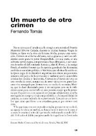 Portada:Un muerto de otro crimen / Fernando Tomás