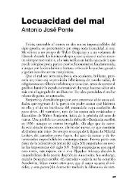 Portada:Locuacidad del mal / Antonio José Ponte