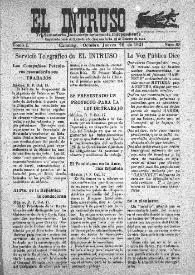 Portada:Tri-Semanario Joco-serio netamente independiente. Tomo I, núm. 88, jueves 20 de octubre de 1921
