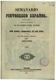 Portada:Tomo I, Nueva época, Núm. 1, enero de 1846