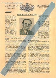Portada:I. Revista Centro Social Betanzos, 1950