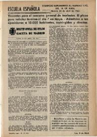 Portada:Año XXIII, 2º Suplemento al núm. 1173 de abril de 1963