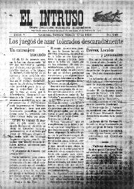 Portada:Diario Joco-serio netamente independiente. Tomo V, núm. 455, sábado 17 de febrero de 1923