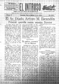 Portada:Diario Joco-serio netamente independiente. Tomo V, núm. 492, sábado 31 de marzo de 1923