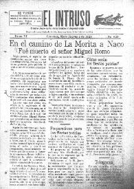 Portada:Diario Joco-serio netamente independiente. Tomo VI, núm. 520, jueves 3 de mayo de 1923