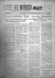 Portada:Diario Joco-serio netamente independiente. Tomo VII, núm. 637, miércoles 19 de septiembre de 1923