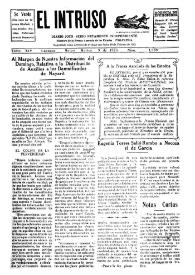 Portada:Diario Joco-serio netamente independiente. Tomo XIV, núm. 1389, martes 9 de marzo de 1926