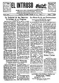 Portada:Diario Joco-serio netamente independiente. Tomo XVI, núm. 1529, sábado 21 de agosto de 1926