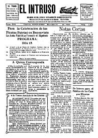 Portada:Diario Joco-serio netamente independiente. Tomo XVI, núm. 1550, miércoles 15 de septiembre de 1926