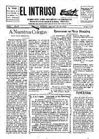 Portada:Diario Joco-serio netamente independiente. Tomo XVII, núm. 1655, jueves 20 de enero de 1927