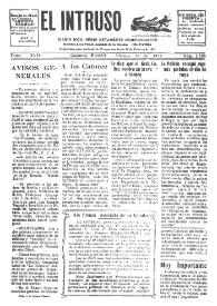 Portada:Diario Joco-serio netamente independiente. Tomo XVII, núm. 1704, viernes 18 de marzo de 1927