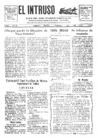 Portada:Diario Joco-serio netamente independiente. Tomo XVIII, núm. 1760, domingo 22 de mayo de 1927