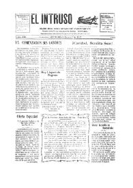 Portada:Diario Joco-serio netamente independiente. Tomo XIX, núm. 1848, jueves 1 de septiembre de 1927