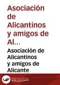 Portada:Asociación de Alicantinos y Amigos de Alicante