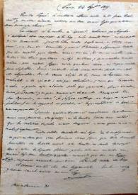 Portada:Carta de Mariano José a sus padres. París, 24 de septiembre de 1835