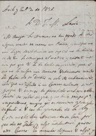 Portada:Carta de Ramón Ceruti. Ávila, 30 de enero de 1836