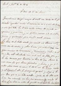 Portada:Carta de Ramón Ceruti. Ávila, 10 de febrero de 1836
