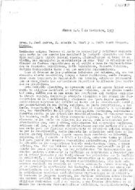 Portada:Carta del Partido Socialista Obrero Español a José Andreu, Antonio M. Sbert y Pedro Bosch Gimpera. México D. F., 6 de noviembre de 1943