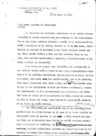 Portada:Carta de Izquierda Republicana en el exilio a la Junta Española de Liberación [Borrador]. México, D. F., 31 de enero de 1945