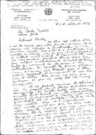 Portada:Carta de Eugenio Xammar a Carlos Esplá. Ginebra, 24 de octubre de 1956
