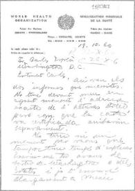 Portada:Carta de Eugenio Xammar a Carlos Esplá. Ginebra, 19 de octubre de 1960