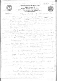 Portada:Carta de Carlos Esplá a Eugenio Xammar. Nueva York, 2 de noviembre de 1960