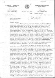 Portada:Carta de Eugenio Xammar a Carlos Esplá. Ginebra, 8 de agosto de 1961