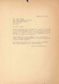 Portada:Carta dirigida a David Hecht, 09-02-1962