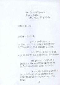 Portada:Carta dirigida a Giuseppe Sarazat. París (Francia), 16-05-1971