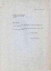 Portada:Carta dirigida a la Het Residentie Orkest. París (Francia), 25-05-1971